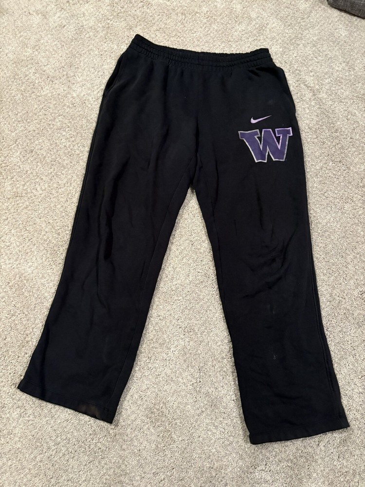 Washington Huskies Nike Joggers Sweatpants Mens Large Black Football