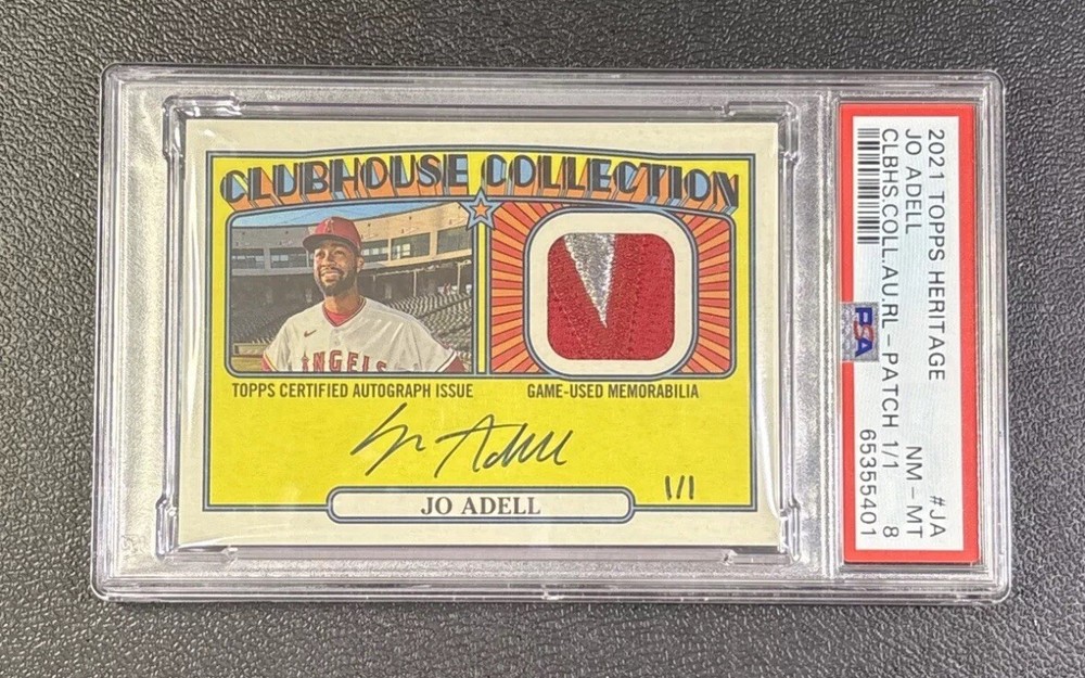 2021 Topps Heritage Jo Adell 1/1 RPA Clubhouse Collection CCAR-JA Rare MLB Card