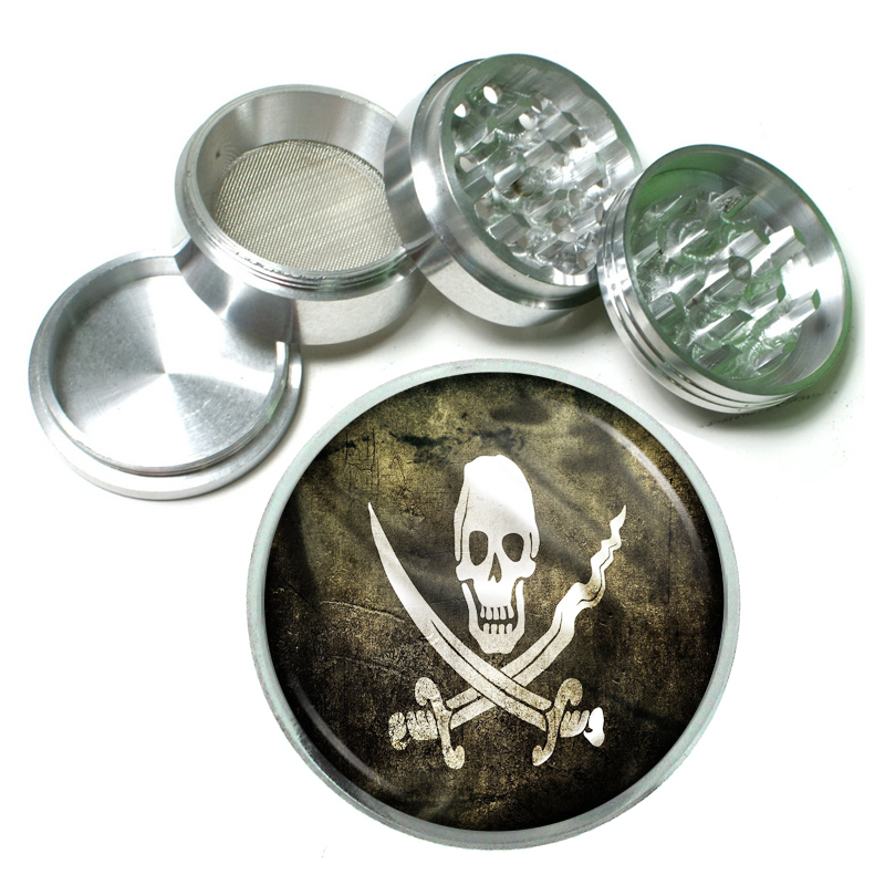 Vintage Pirate Ship D7 Aluminum Herb Grinder 2.5