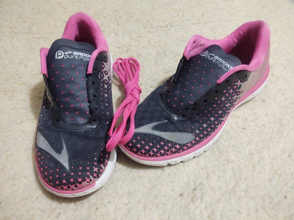 Brooks Pure Flow 5 Running Shoes Sneakers Women's Size 8 M Black & Pink