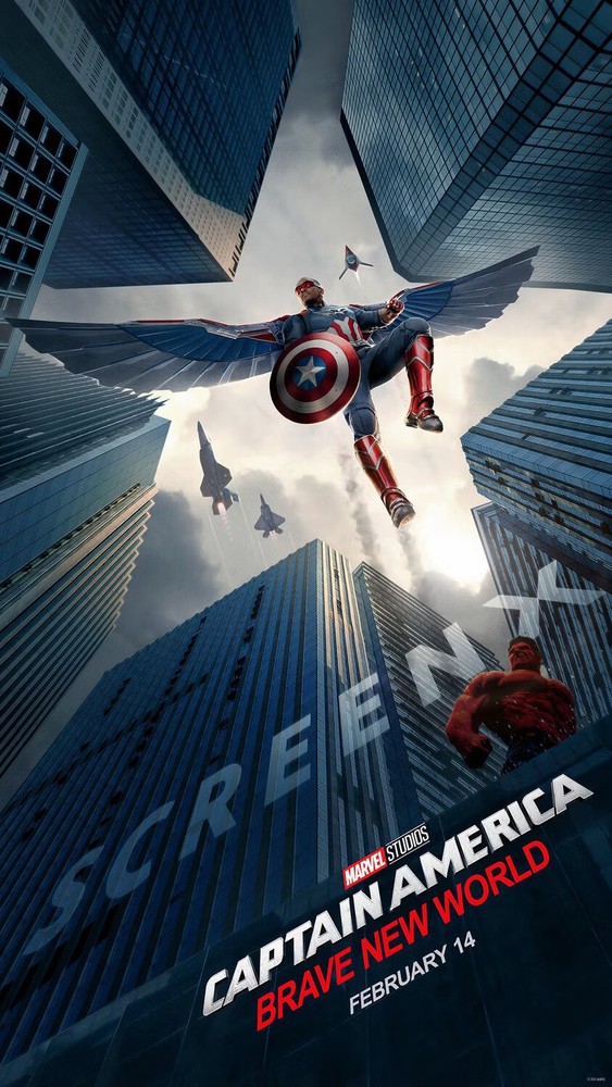 2025 Captain America Brave New World Marvel Movie Poster Wall Art Film Decor Gift