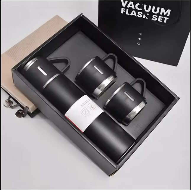 Stainless Steel Insulated Cup Set, 3Pcs, Double-layer Design