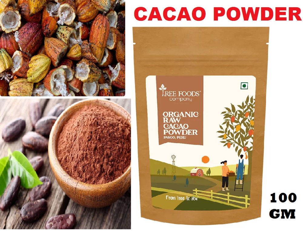 Organic Peruvian Raw Cacao Powder Unsweetened Non-Alkalised 100g
