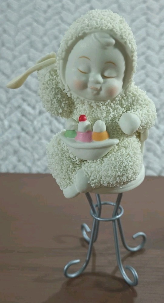 Vintage Department 56 A Three Scoop Lunch Snow Babies Collectible Figurine