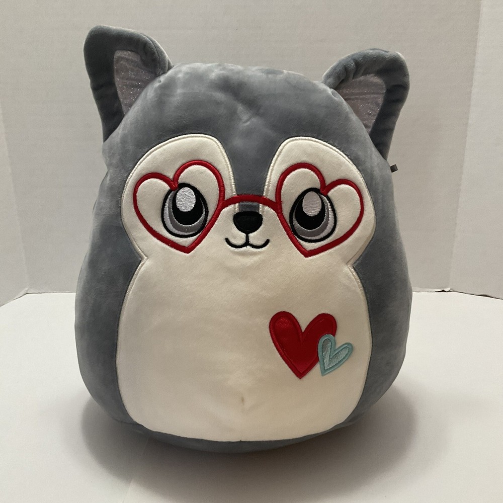 Squishmallows 12-inch Ryan the Husky Plush with Heart Sunglasses Valentine Edition
