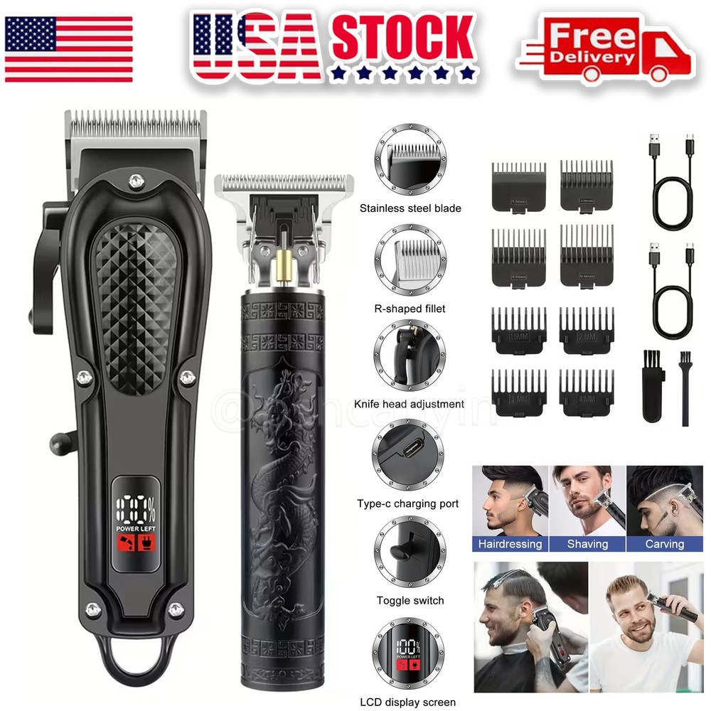 Professional Hair Clippers for Men,Professional Barber Clippers and Trimmer Set