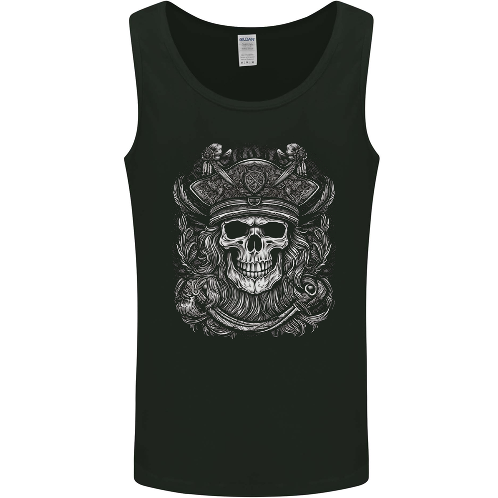 A Fantasy Pirate Skull Mens Vest Tank Top