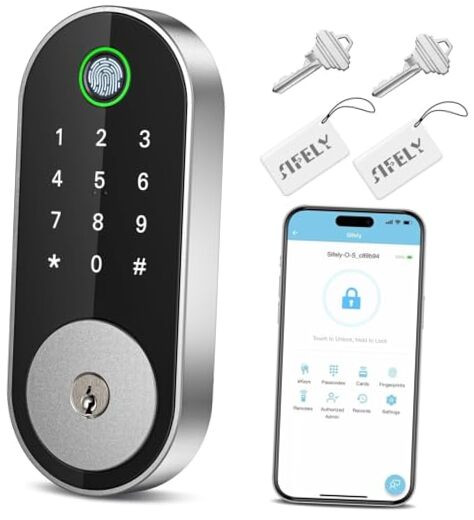 Fingerprint Smart Deadbolt Lock with Keyless Entry & Auto-Locking
