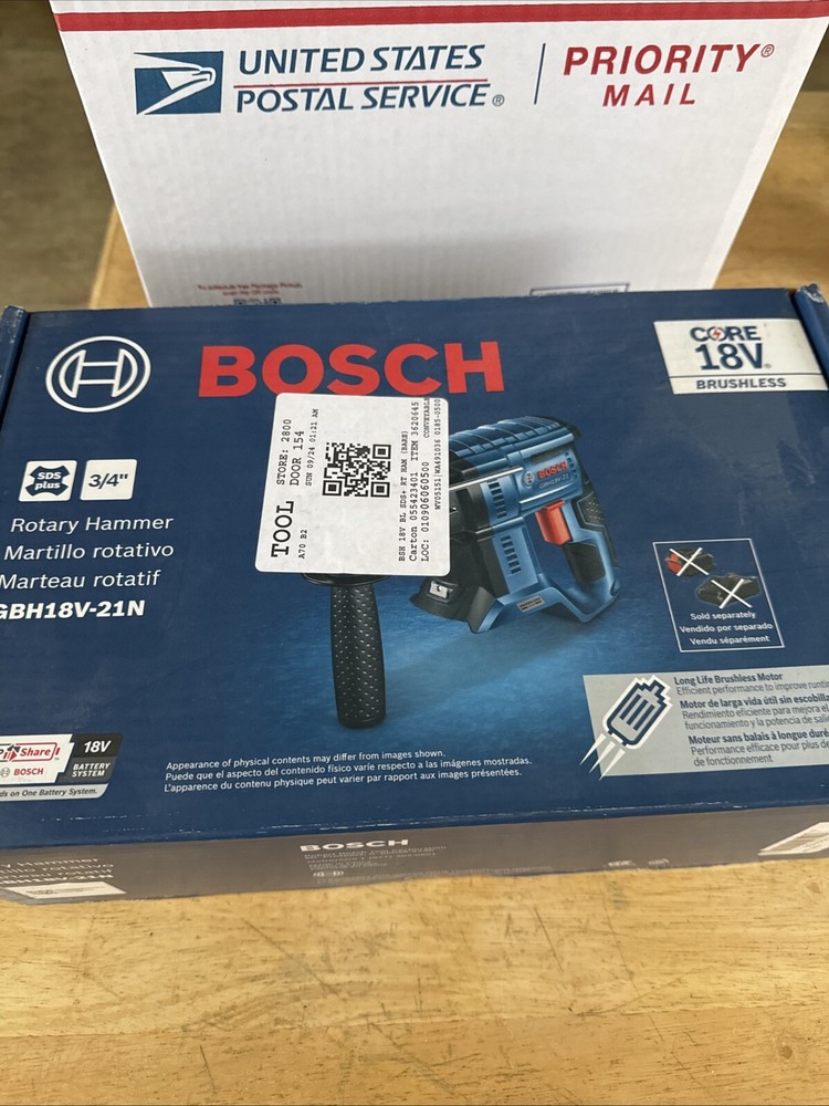 Bosch Bulldog 18volt 8-Amp 3/4-in Sds-plus Variable Cordless Rotary Hammer Drill