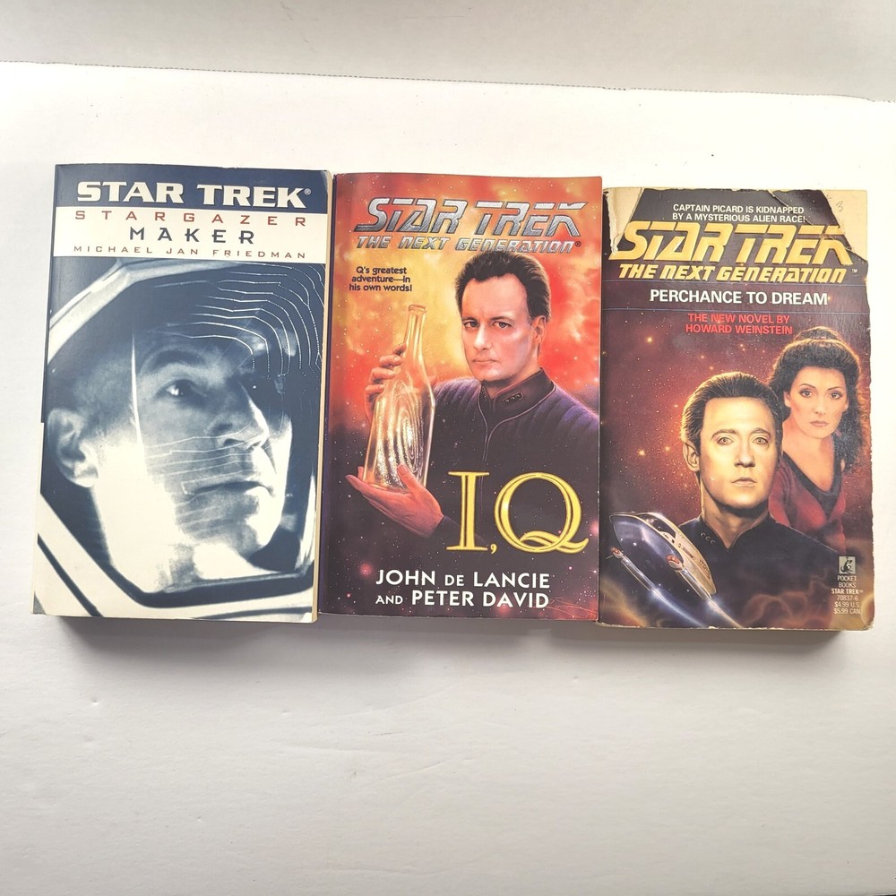 Lot of 3 Star Trek: The Next Generation Stargazer Vintage PB Books [274]