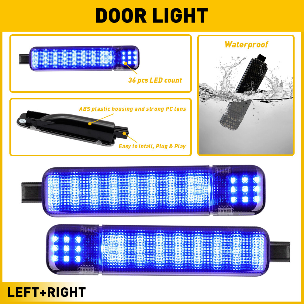 2X LED Door Courtesy Inside Light For Chevy Silverado Suburban Tahoe Sierra GMC