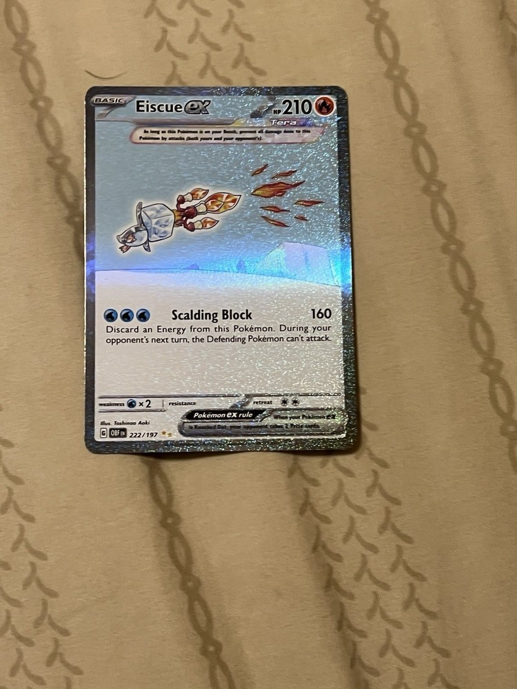 Pokémon TCG Eiscue ex 222/197 Holo SIR LP NM Obsidian Flames Sv03