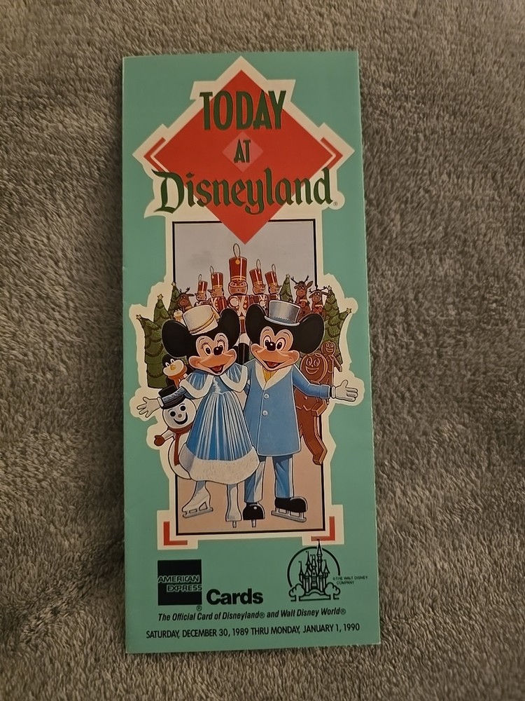 Disneyland New Years Eve 1989 Map Guide Brochure - Vintage Park Souvenir-image
