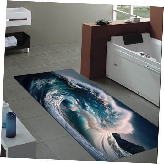 Non-Skid Low Pile Sponge Foam Door Entry Rug for Bathroom Mat,Spray Multi15