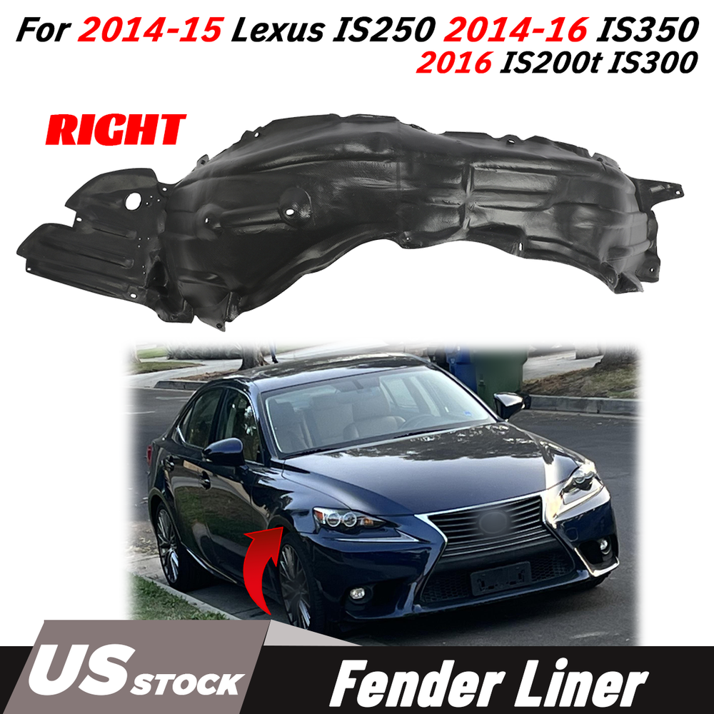 Front Passenger Right Inner Fender Liner / Splash Shield for 2014-15 Lexus IS250