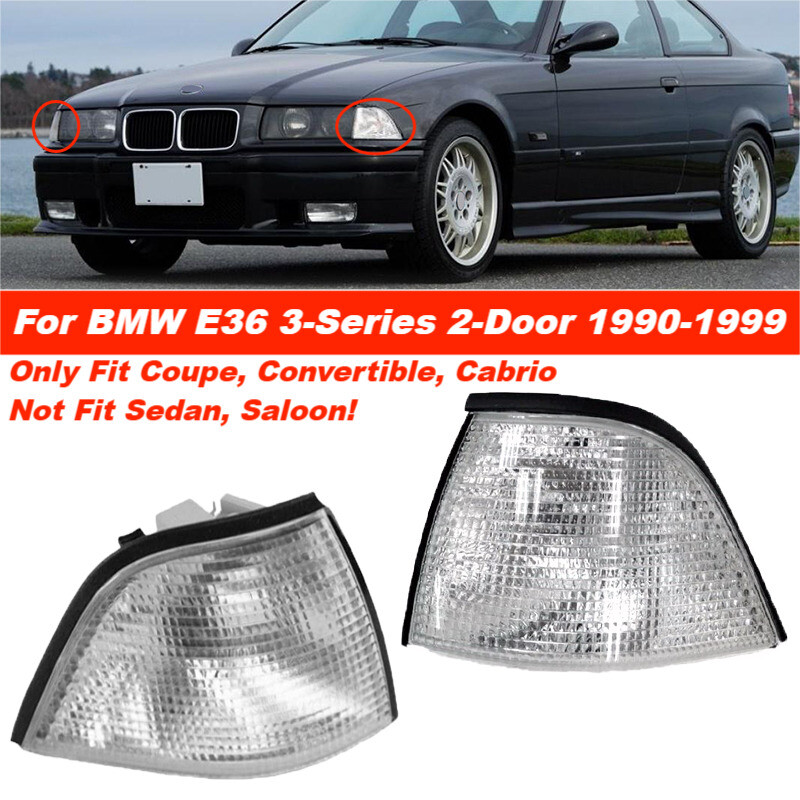 Clear Turn Signal Light Parking Lamp Lens Cover For BMW E36 3-series1990-1999