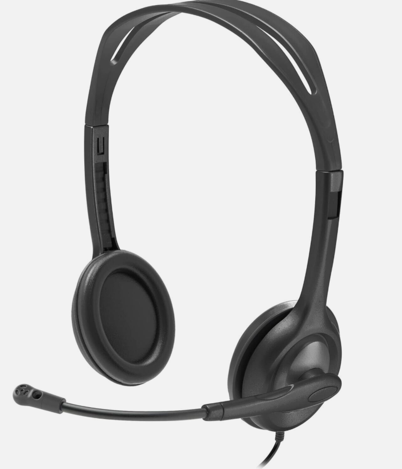 Logitech H111 Wired Stereo Headset with Mic 3.5mm Jack PC Mac Laptop USA Seller