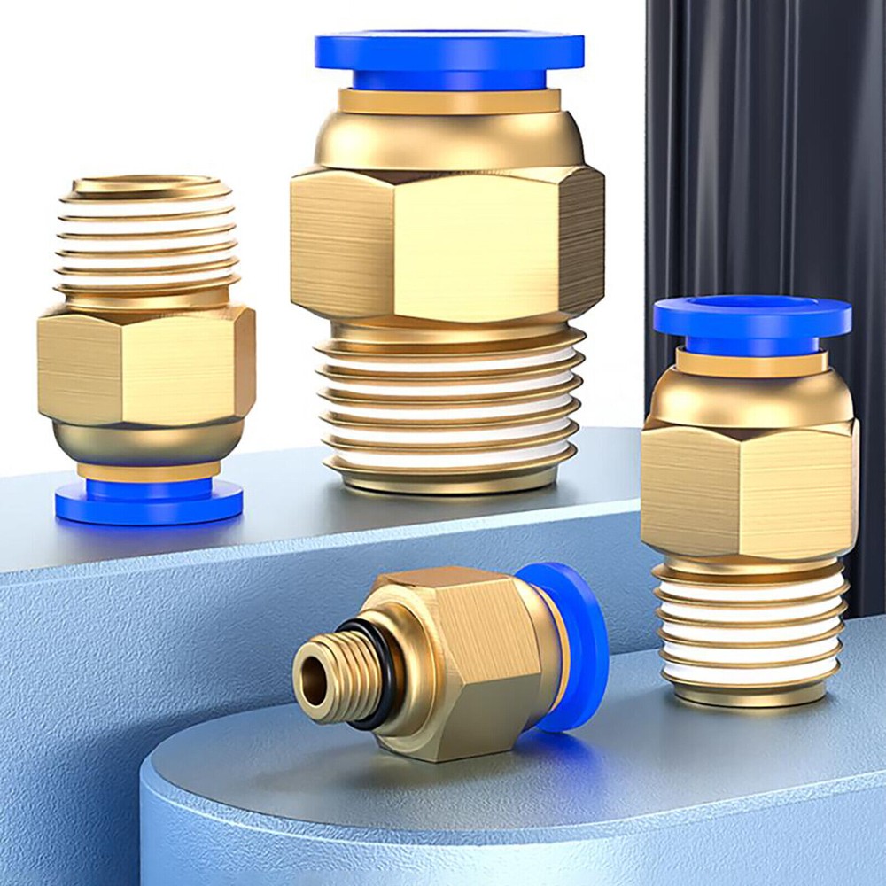 Pipe Quick Connectors Pneumatic Push In Connector Fitting Thread Hose Fittings