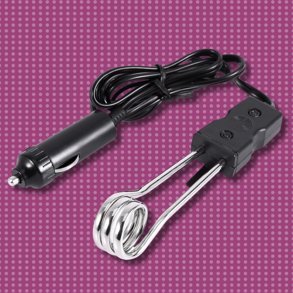 12V Water Heater Boiler Element Portable Immersion Car Tea Coffee Mug Liquids