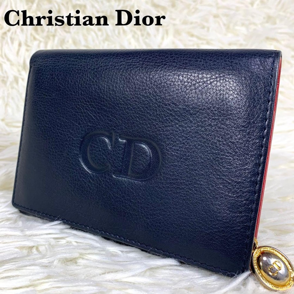 Rare Dior CD Embossed Bifold Wallet in Premium Leather