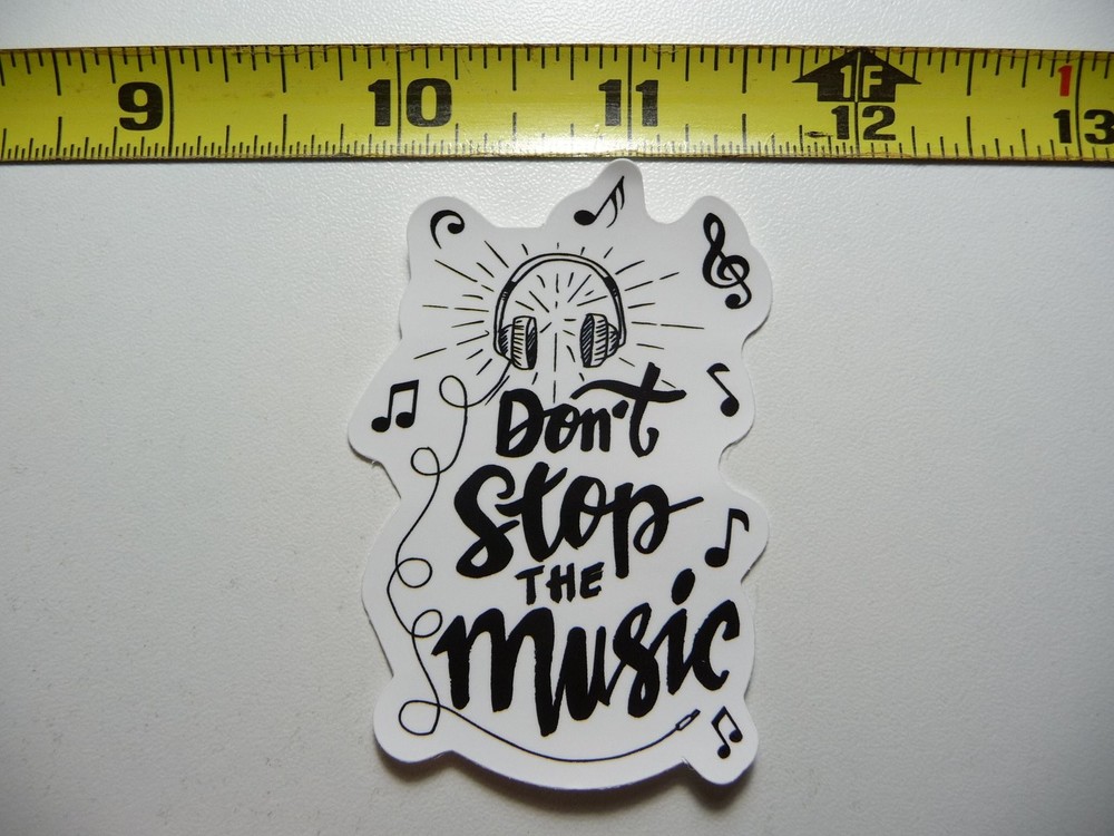 Music Notes Headphones Sticker Decal for Musicians and Band Lovers