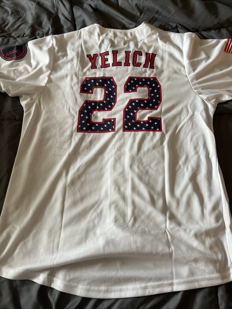2023 Brewers Christian Yelich Patriotic Jersey SGA Memorial Day adult Medium