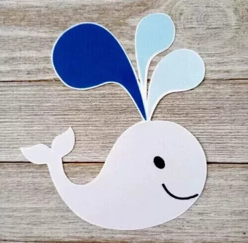 nautical blue whale wall safe sticker ocean 5 inch 1pc new