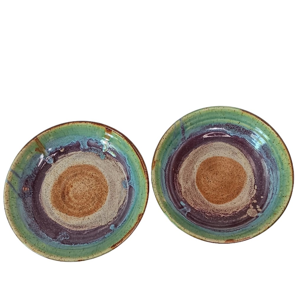 Glazed Pottery Bowl Set of 2 - 9