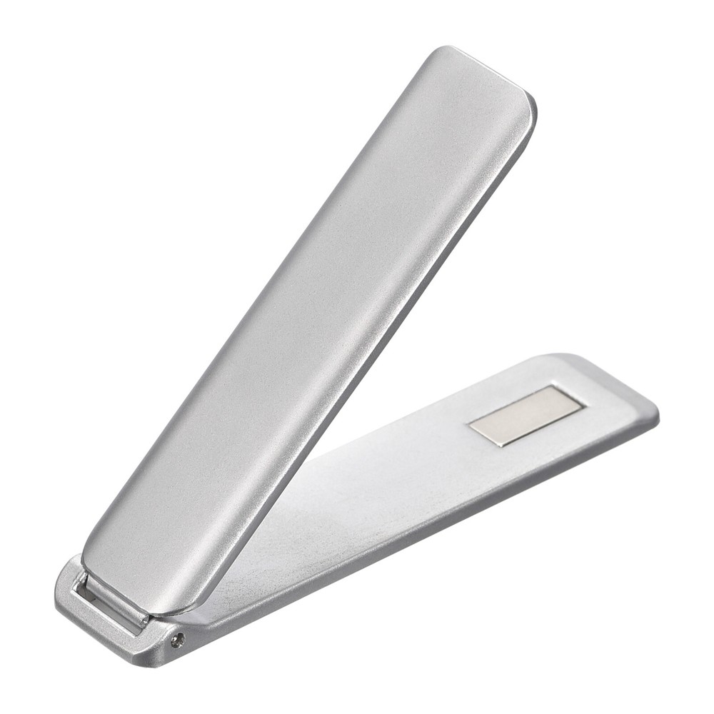 Adjustable Magnetic Phone Stand in Silver Tone for Hands-Free Viewing