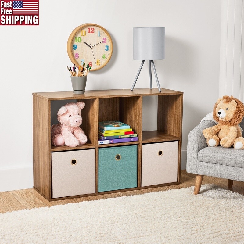 6-Cube Modern Storage Organizer Bookcase for Vertical or Horizontal Use