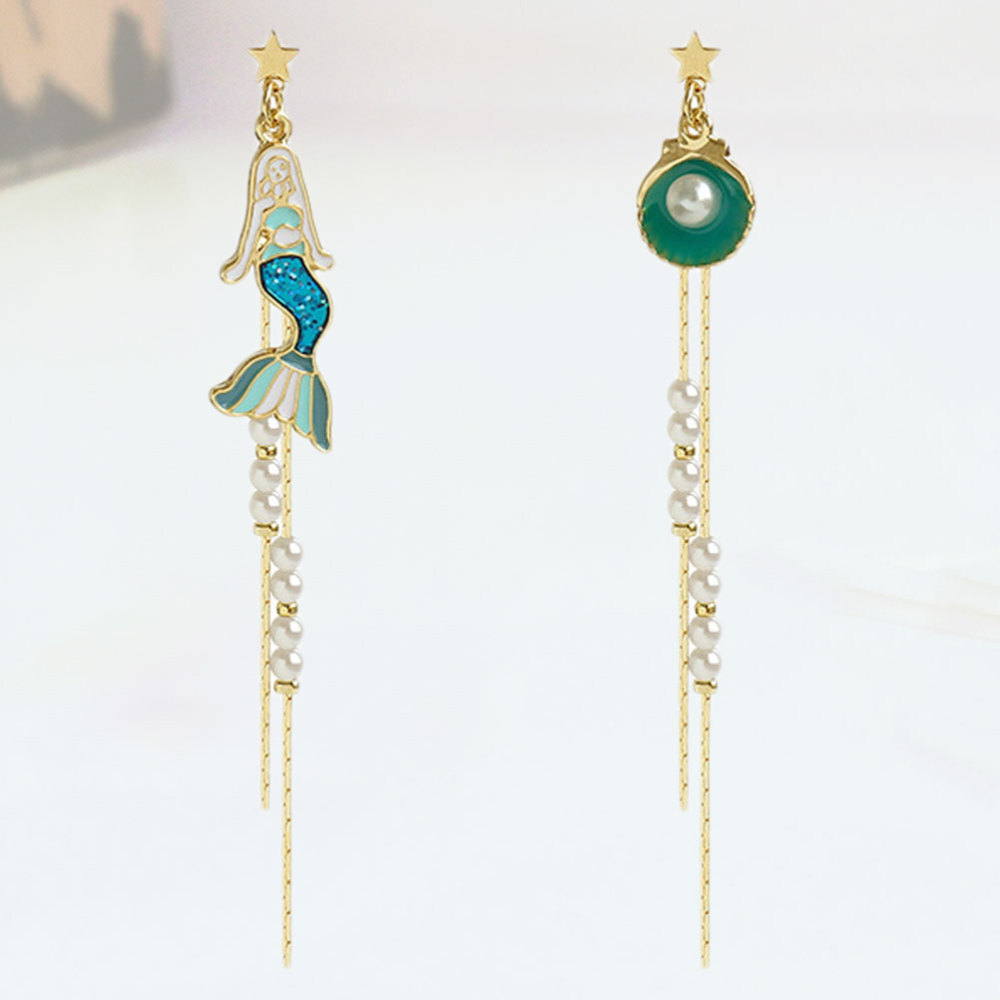 Glitter Dangle Earrings Jewelry Attractive Hawaiian Party Woman