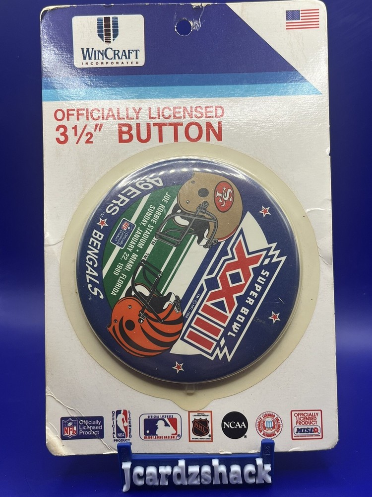 Vintage 1989 Super Bowl XXIII Bengals 49ers 3½