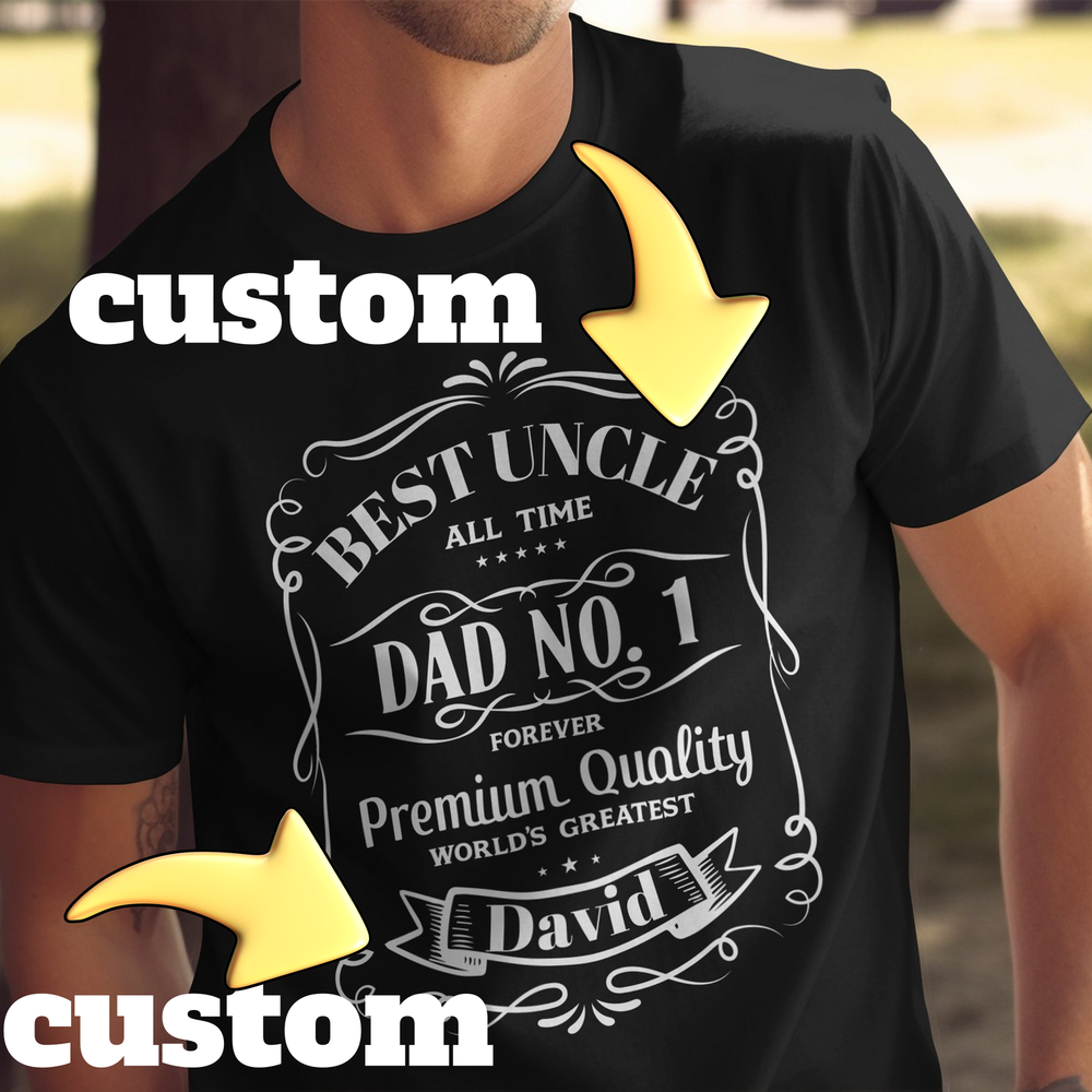 Custom Whiskey Label No 1 Dad Gift Shirt for Father's Day-image