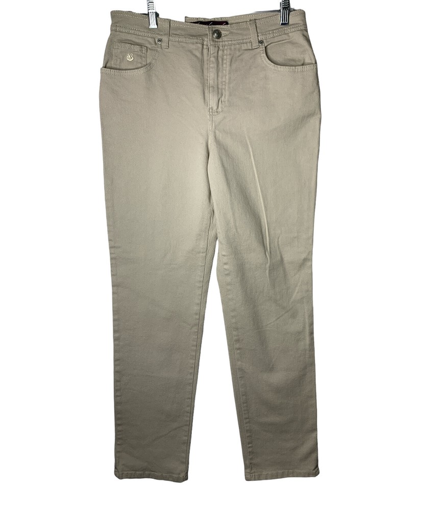 Gloria Vanderbilt Amanda Women's Classic Fit Tan Stretch Denim Size 8 Average