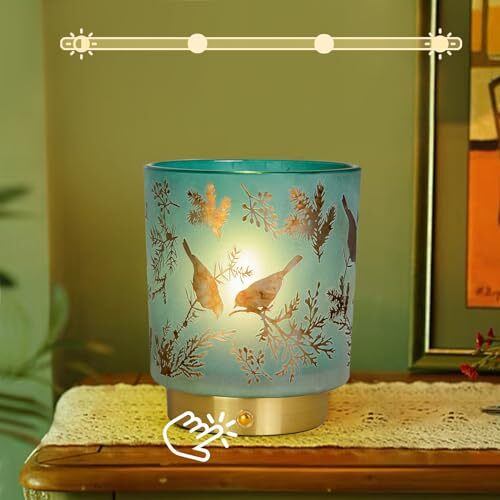 Cordless Rechargeable Table Lamp, Glass USB-C Mini Spring*Rechargeable