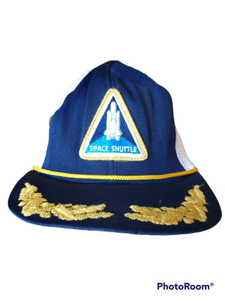 Vintage Space Shuttle Patch Snapback Trucker Hat Cap