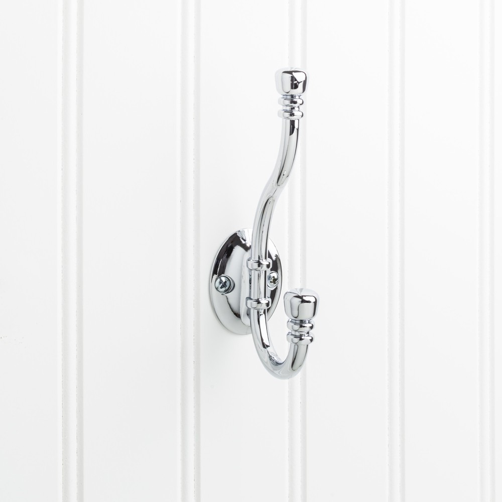 Elements Wall Double Hook, Polished Chrome-image