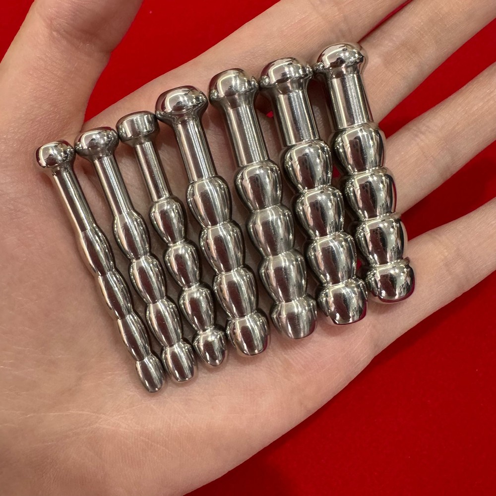 Male Penis Plug Beads Stainless Steel Rod Dilator Urethral Sounding Stretcher US