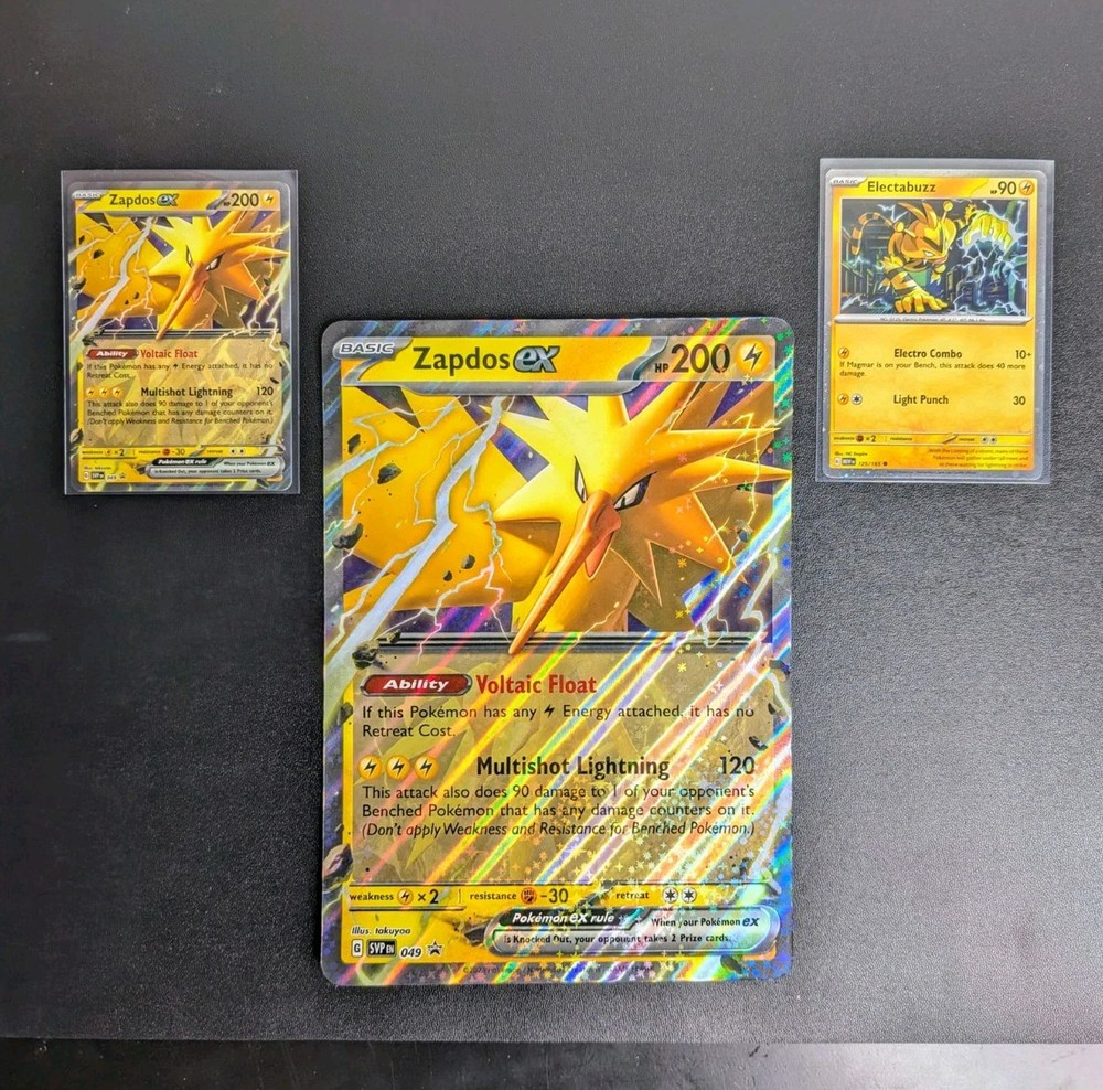Pokemon TCG: Scarlet & Violet 151 Zapdos EX Box PROMO CARDS w/ Jumbo Card