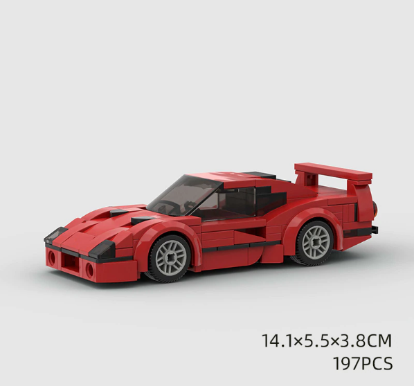 ferari f40 toy car moc brick set diy kit Building Blocks Education gift