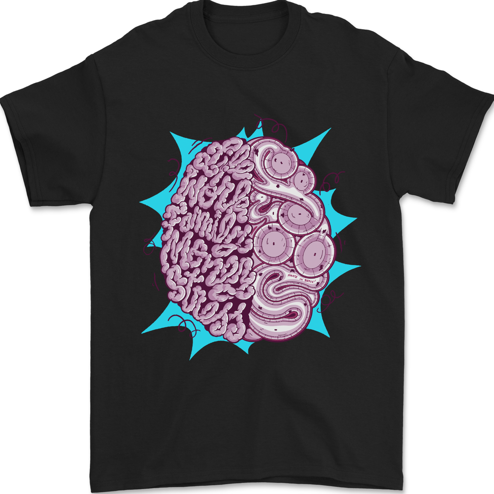 Skatepark Brain Skateboarding Skateboard Mens T-Shirt 100% Cotton