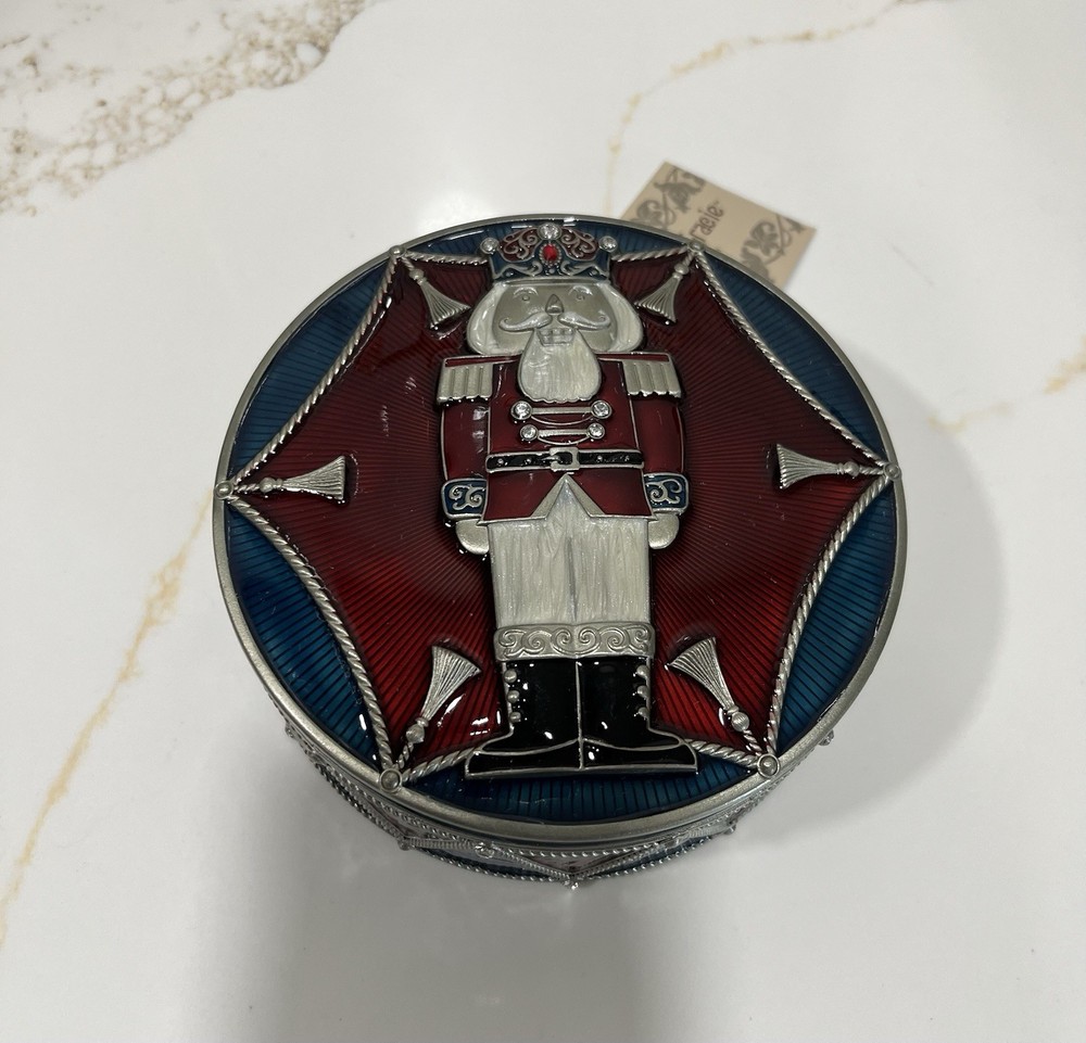 Olivia & Gracie Nutcracker Keepsake Box with Mirror Inside