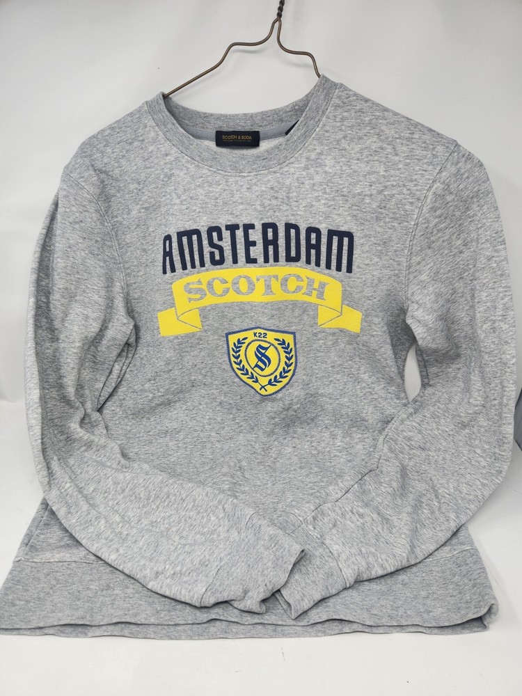 Scotch & Soda Sweater Mens Medium Gray Pullover Sweatshirt Casual Amsterdam