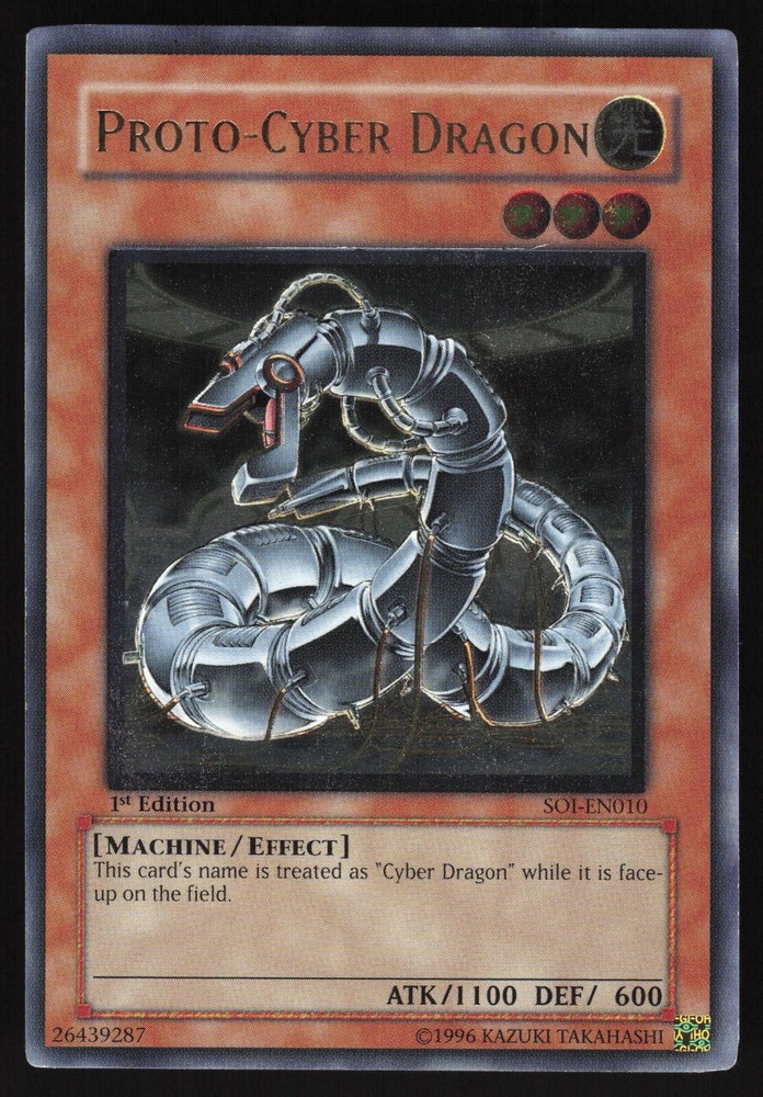 Ultra Rare 1st Edition Proto-Cyber Dragon SOI-EN010 Yugioh Ultimate Rare