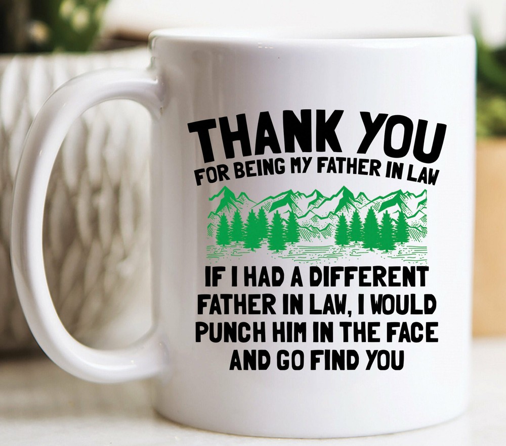 Funny Father In Law Gift Coffee Mug For Dad On Father's Day