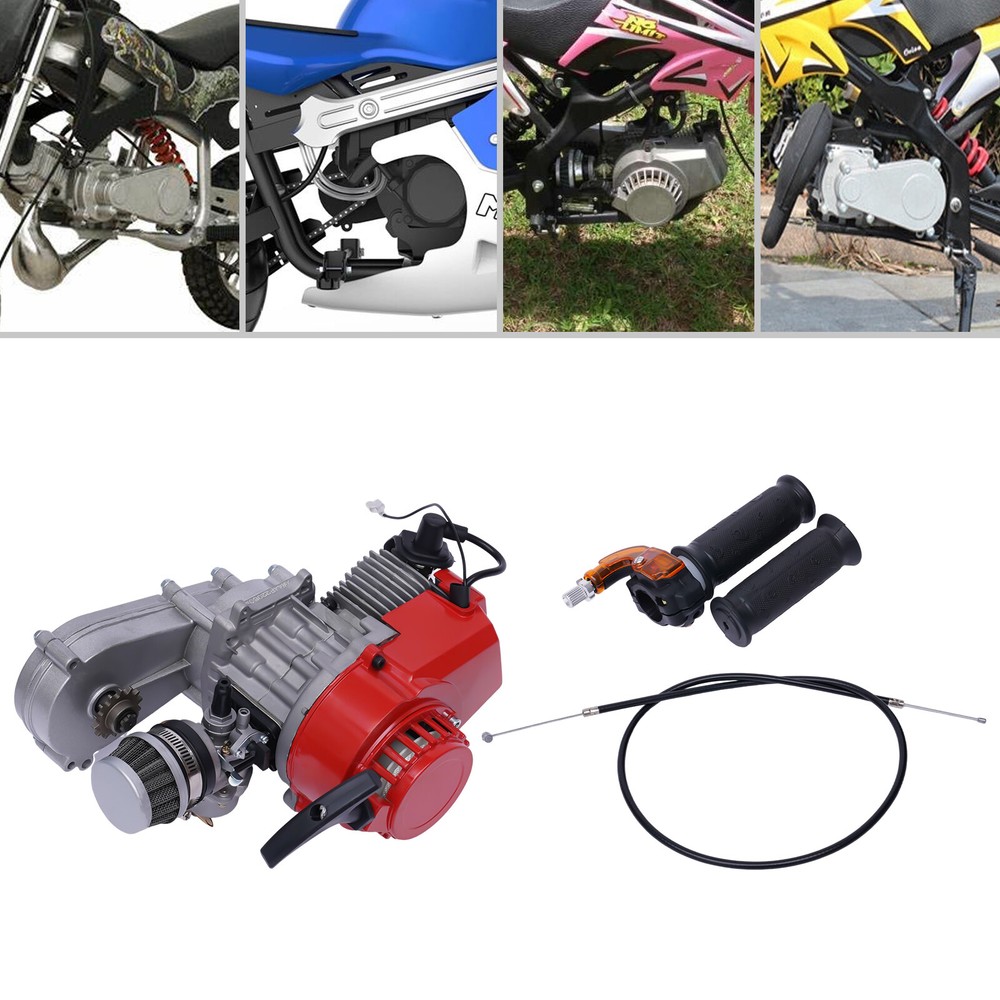 For Scooter Pocket/Quad/Mini Dirt Bike ATV Racing 49cc 2 Stroke Engine Motor USA