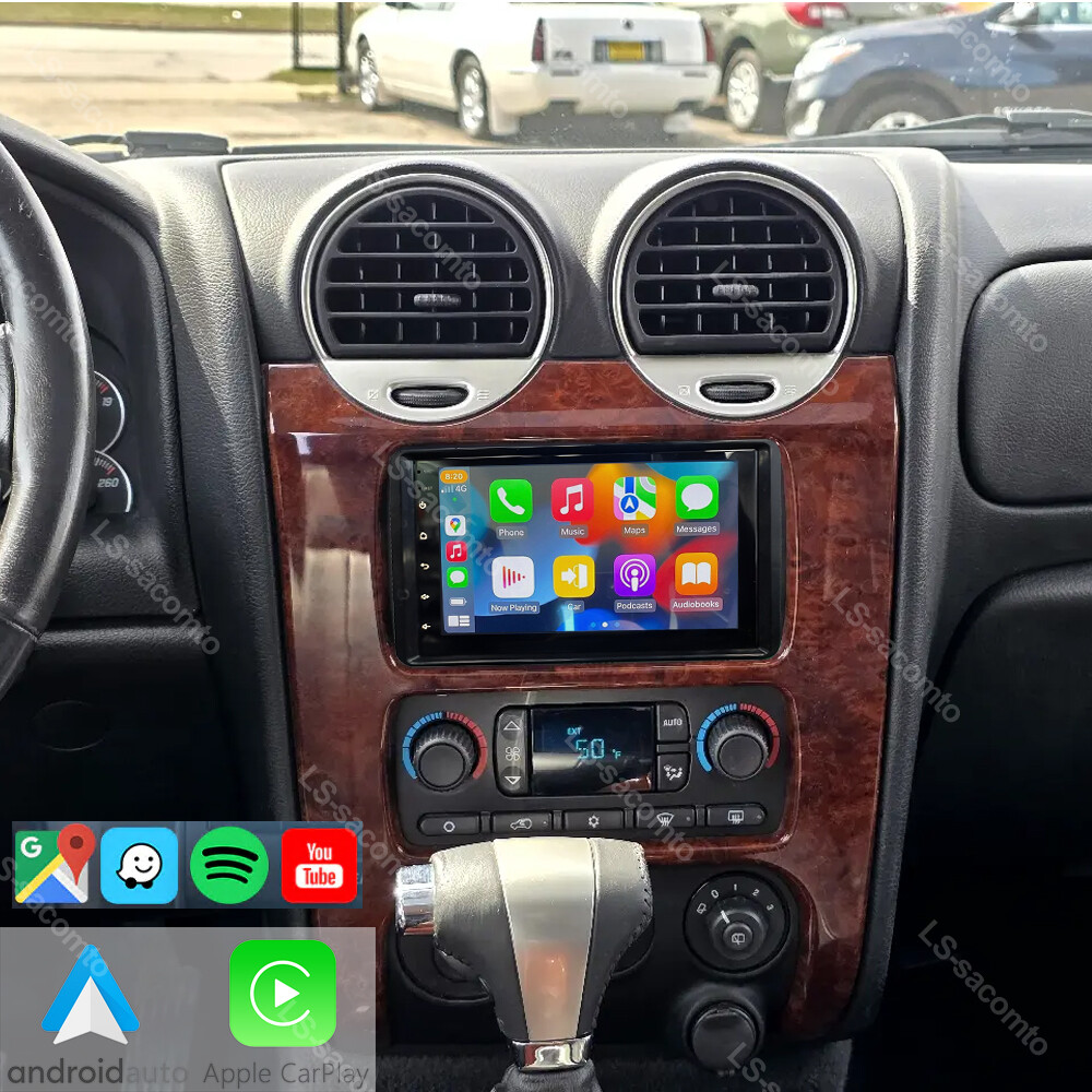 For 2002-2005 2006-2009 GMC Envoy Android 14 Apple Carplay Car GPS Stereo Radio