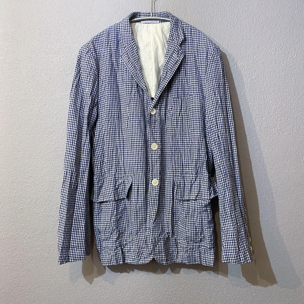 COMME des GARÇONS HOMME Checked Tailored Jacket, Blue/White, SS, Used