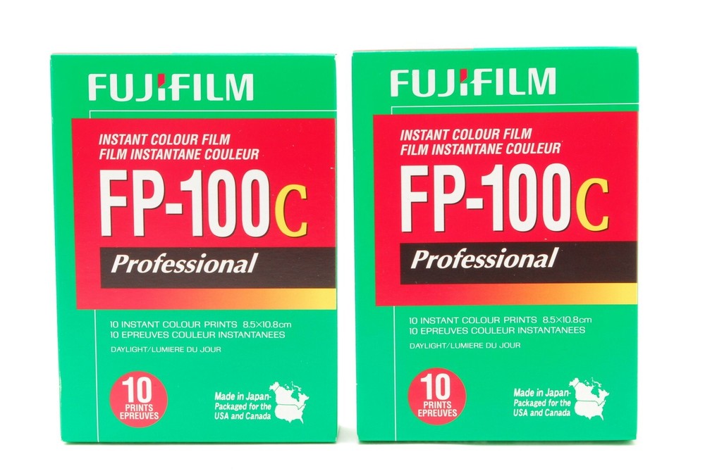 2 Packs Fujifilm FP-100C Instant Color Film Exp 2/2011 Japan 8.5x10.8cm