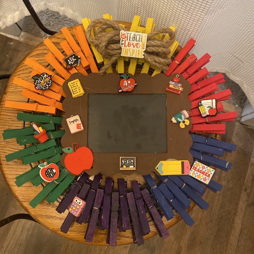 Colorful Fall Teacher Welcome Back To School Classroom Wreath-image